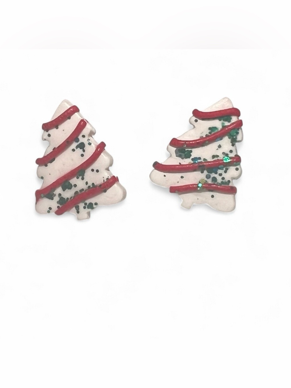 Little Debbie Christmas Tree Cake Stud Earrings